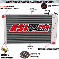 ASI 4 ROW Aluminum Radiator For 1968~1990 Chevy C/K 10 20 30 El Camino Caprice (For: 1990 Chevrolet Caprice)