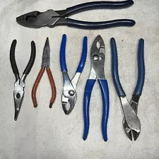 Klein 6 Pc. Lot Lineman Tools Pliers Wire Cutters Needle Nose &More (SHIPS FREE)