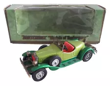 MATCHBOX YESTERYEAR Y-14 1931 STUTZ BEARCAT CAR GREEN DIECAST BOXED 1:44 1973