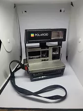 Polaroid Sun 600 LMS Camera Instant Film Vintage w/Strap Land Flash Untested