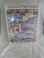 2008 White Mountain 1000 pc Puzzle Lighthouses of New England Item #481