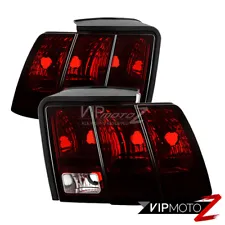 1999-2004 Ford Mustang Dark Smoke Rear Tail Brake Signal Lights Lamps Left Right