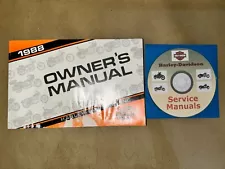 1988 Harley-Davidson FLT/FXR_FX Softail Owners Manual +Service manual on dvd SET