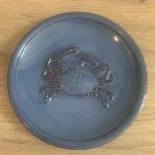 Blue Crab Bistro Plate Dinnerware For Home Kitchen Coastal Nautical. RARE!!