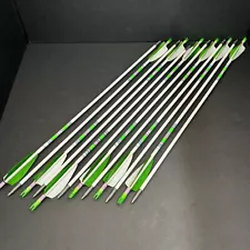 Cedar Arrows 12 Custom Build 45# 29" Long .3" Diameter White with Stripes