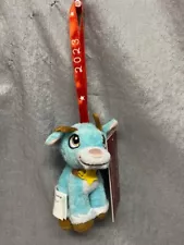 MACY'S TIPTOE 2023 BLUE REINDEER PLUSH ORNAMENT LIMITED EDITION - NEW WITH TAGS