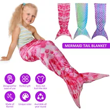 Mermaid Tail Blanket Ultra-Soft Flannel Sleeping Blanket Fish Scale；