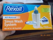 Sealed Box Rexall All-Natural Sinus Wash System (20 Saline Packets) Exp. 06/23