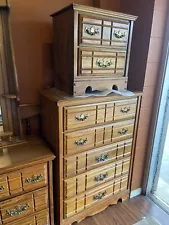 Chest of Drawer With Mirror And Nightstand