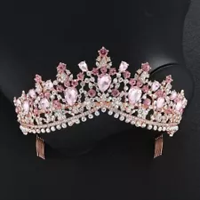 Baroque Crystal Crown queen for Women Princess Crowns and Tiaras for Little G...