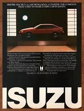 1985 Isuzu Turbo Impulse Vintage Print Ad/Poster Retro Car Man Cave Wall Art 80s