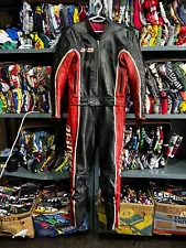 90s Vintage Dainese Speed Leather Jacket Pants Overall