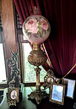 Magnificent Antique 1800s Rochester Gone With the Wind Piano GWTW Banquet Lamp