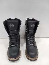 Harley Davidson Men's Black Leather Riding Boots Size 10.5