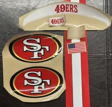 49ers Full Size Football Helmet Decals High Quality SPEED SET !!