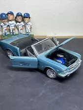 Revell '65 Mustang Baby Blue Convertible Diecast 1:18 Scale Model Car