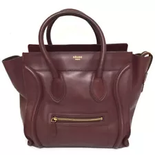 Celine Luggage Phantom Tote Bag Bordeaux Leather Italy From Japan 116 6159362