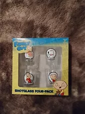 Family Guy Shot glass 4 Pack , Peter, Lil Stewie, Brian, Quagmire