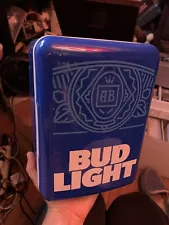 Bud Light Blue 6 Can/4 Liter Capacity Mini Beverage Cooler, removable_shelf