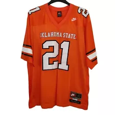 BARRY SANDERS #21 Oklahoma State Nike Jersey Size 3XL Orange Plus 2 Length EUC