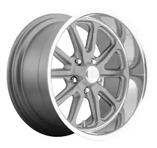 US Mag 1PC U111 Rambler 18x8 5x5.0 Matte Gunmetal Machined Wheel 18" 1mm Rim