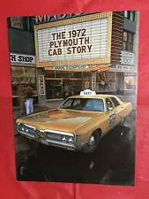 1972 CHRYSLER-PLYMOUTH "TAXI CABS---FURY SATELLITE" Car Dealer Sales Brochure