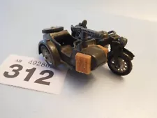 Vintage Britains WW2 German BMW Motorcycle/Sidecar (312)