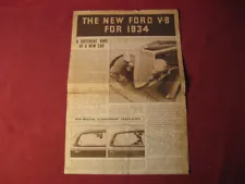 1934 Ford Sales Brochure Booklet Catalog Original Old