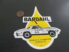 VINTAGE BARDAHL CORVETTE Sticker / Decal ORIGINAL RACING OLD STOCK