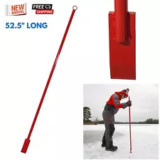 Ice Chisel Chipper Spud Bar for Ice thickness Checking Chipping Hole Ice Fishing