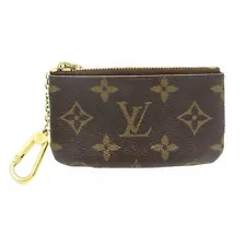 Louis Vuitton Monogram Coated Canvas Key Pouch Coin Purse #H100224-1