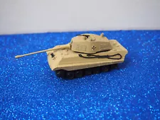 Vintage Army No. 3101 King Tiger Tank Tan Metal Made in Hong Kong