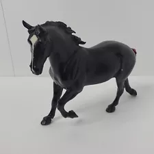 Breyer Cedar Farm Wixom Black Dark Percheron Mare Red Tail Ribbon Bow READ