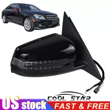 BLACK RIGHT PASSENGER MIRROR FOR MERCEDES C250 C300 C350 C63 2010 11- 2014 (For: 2014 Mercedes-Benz C350)