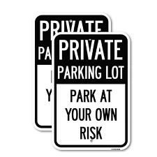 Private Parking Lot Heavy Gauge Aluminum Parking Sign Rust Proof