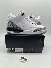 Jordan 3 Retro Free Throw Line White Cement 923096-101 Size 8.5