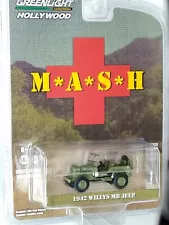 GreenLight MASH 1942 Willys MB Jeep WEAR AT TOP PACKAGE