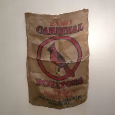 US No. 1 Cardinal Potatoes Farms Burlap Sack Gunny Sack