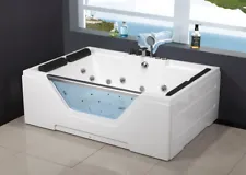 2 person JETTED BATHTUB , AIR Bath, HEATER, TOUCH PANEL 67" × 47". Free S/H SALE