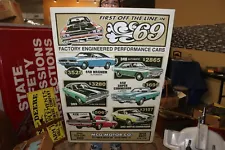 Large New For 1969 Mopar Muscle Cars Plymouth Dodge 45" Embossed Metal Sign