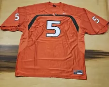 Team Nike Miami Hurricanes # 5 Authentic Football Jersey XXL