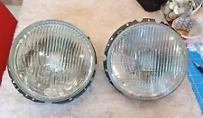 PAIR OF HELLA GERMAN HEADLIGHTS FOR VOLKSWAGEN TYPE 2 CAMPER OR BEETLE