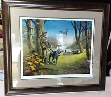 Ralph McDonald Print A Day Out With Dad Framed Ducks Unlimited Hunting Labador