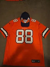 Denver Broncos Demaryius Thomas Color Rush Jersey And NFL Draft Hat Size XL