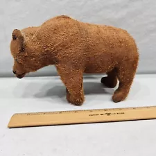 Very Early Vintage 8 3/4" Lg Hump Back Bear W Bing Metal Tag NO Reserve