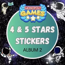 [CHEAPEST!!] Monopoly GO 4&5 Stars Stickers ⭐ | FAST DELIVERY ⚡ | ALBUM 2