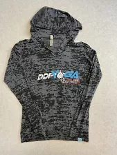 DDP Yoga Womens Top Hoodie Size Medium Black Diamond Dallas Page Wrestling