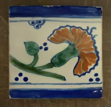 Mexican Hand-Painted Tile Old Mexico Version 2