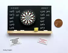 Dolls House Miniature Dart Board & Blackboard (DD307) Additional Items P&P FREE