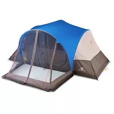 Outbound 8 Person 3 Season Camping Dome Tent with Rainfly & Porch, Blue (Used)